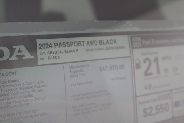 2024 Honda Passport 4D Sport Utility Black Edition